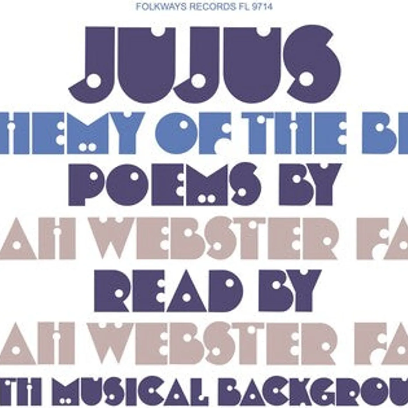 Sarah Webster Fabio LP Vinyl - Jujus/Alchemy Of The Blues: Poems By Sarah Webster