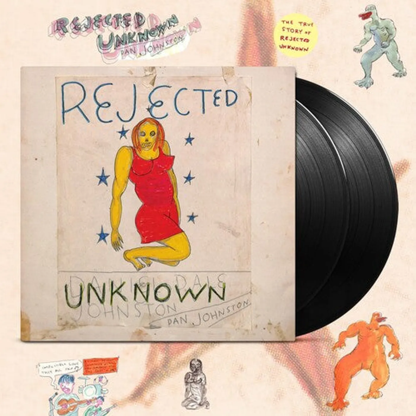 Daniel Johnston LP Vinyl - Rejected Unknown