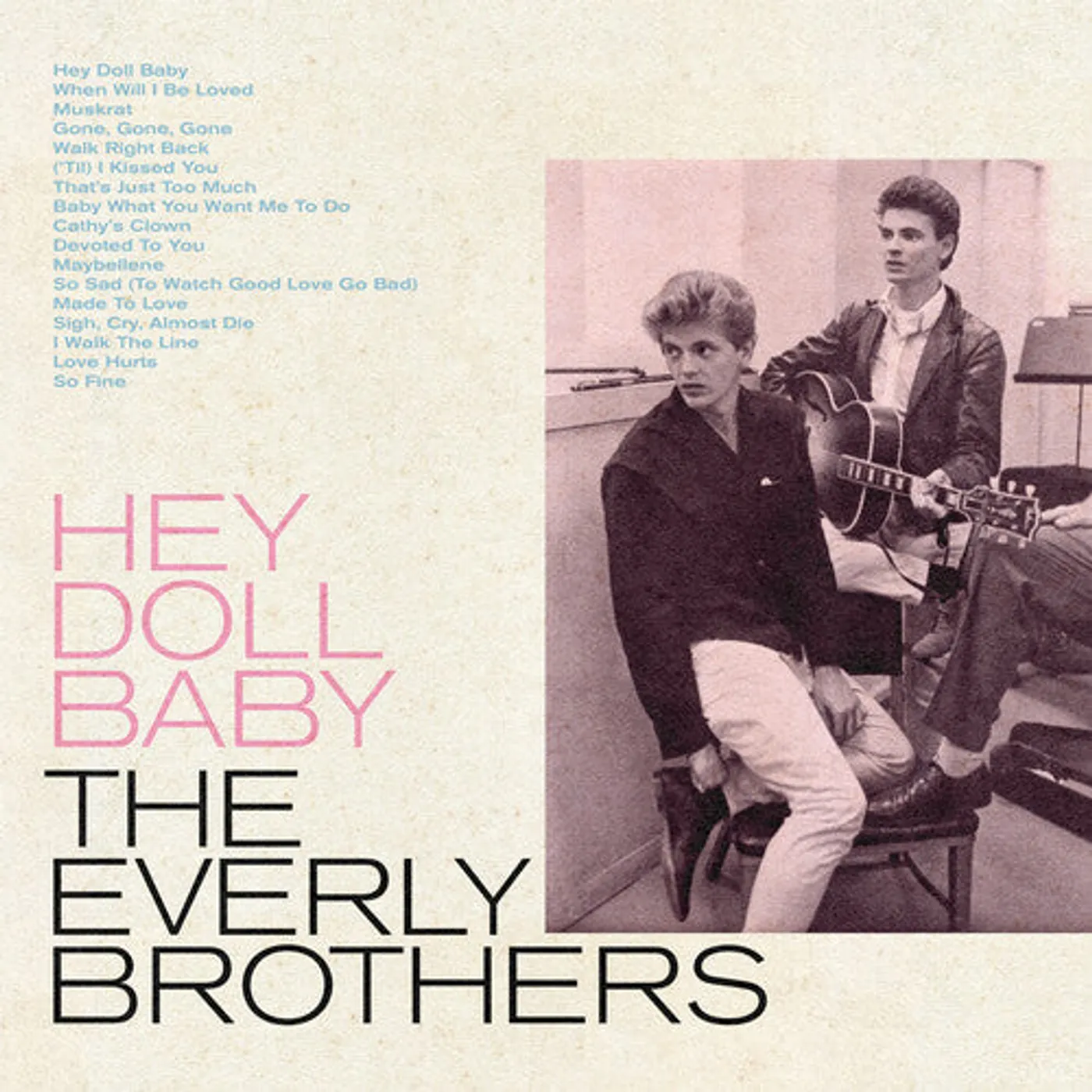 The Everly Brothers LP Vinyl - Hey Doll Baby (Blue) (Coloured Vinyl)