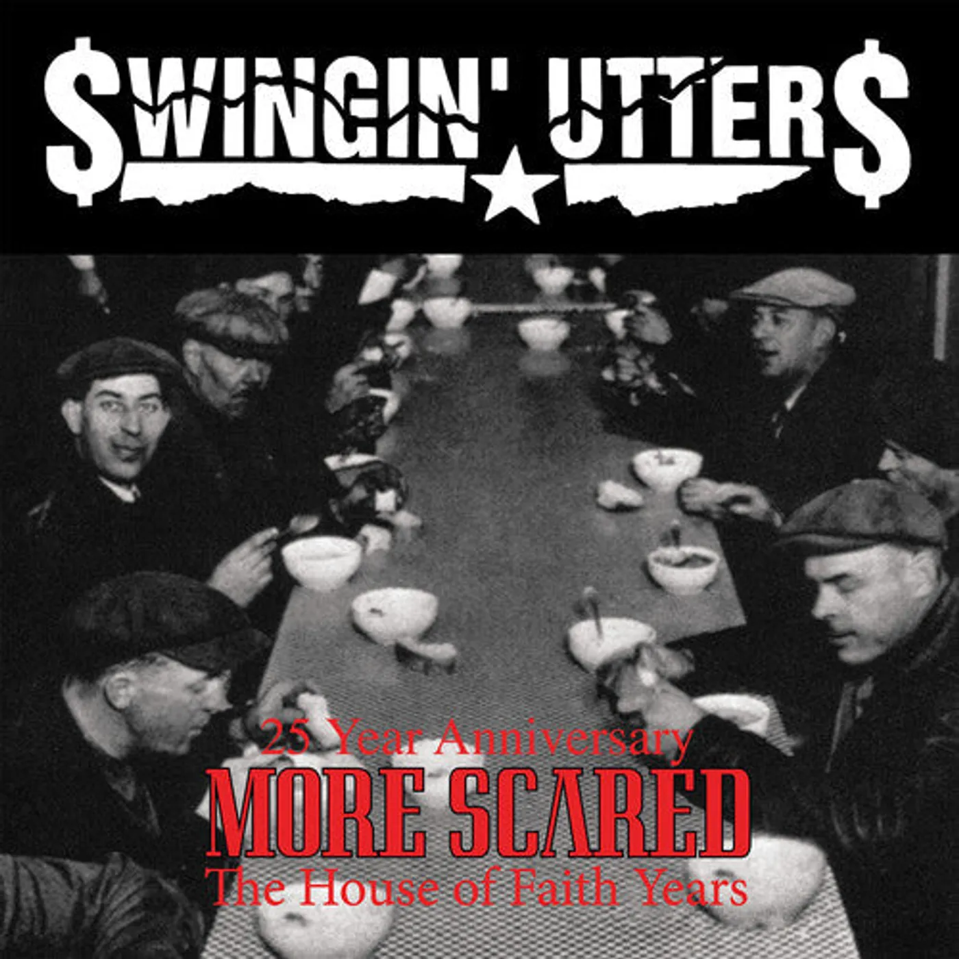 Swingin' Utters LP Vinyl - More Scared (Blk) (Coloured Vinyl) (Gate Fold) (Post) (Wht)