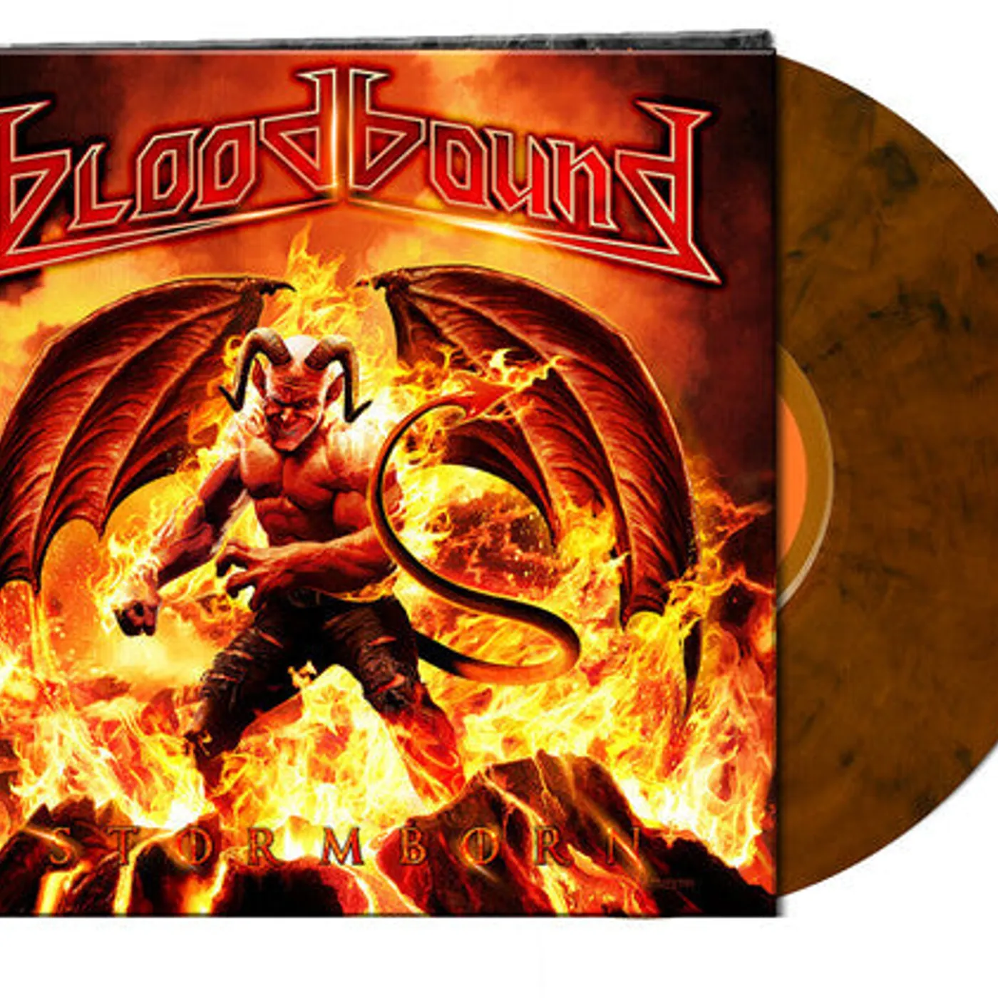 Bloodbound LP Vinyl - Stormborn - Orange/Black Marbled (Blk) (Cvnl)