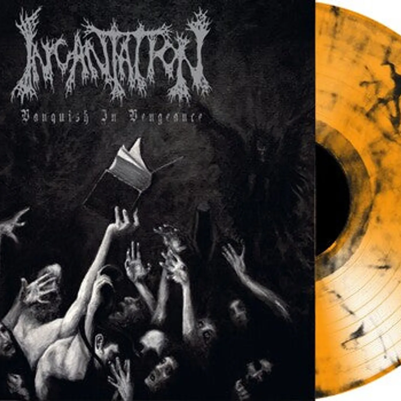 Incantation LP Vinyl - Vanquish In Vengence - Orange / Black Marble (Blk)