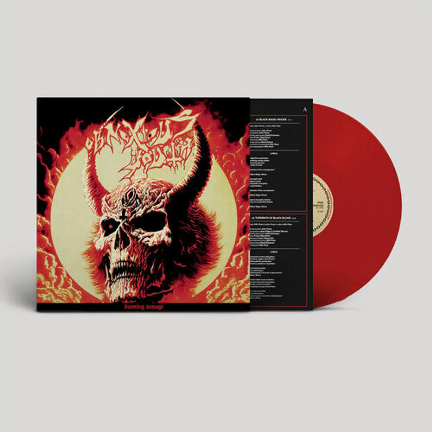 Obnoxious Youth LP Vinyl - Burning Savage (Coloured Vinyl) (Red)