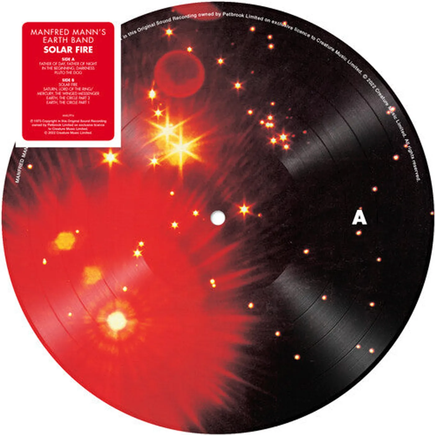 Manfred Mann'S Earth Band LP Vinyl - Solar Fire (Pict)