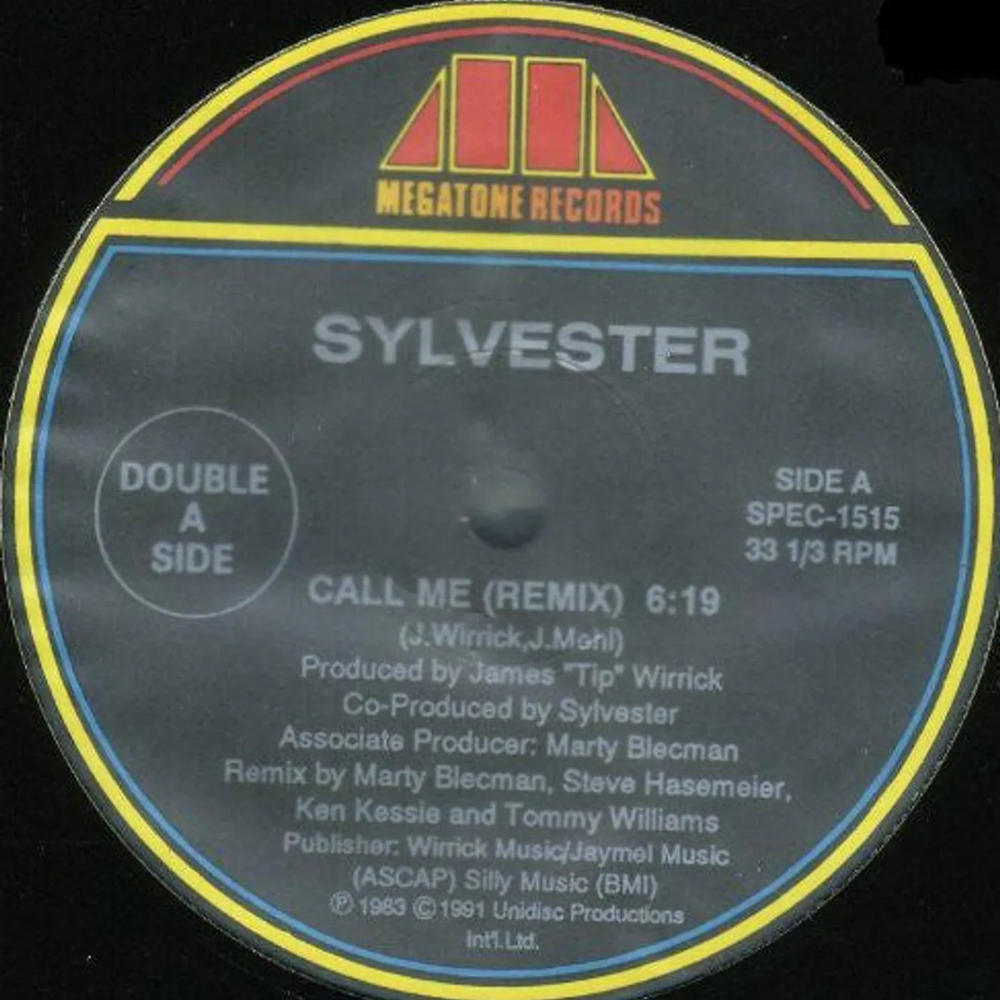 Sylvester LP Vinyl - Call Me / Good Feeling (Can)