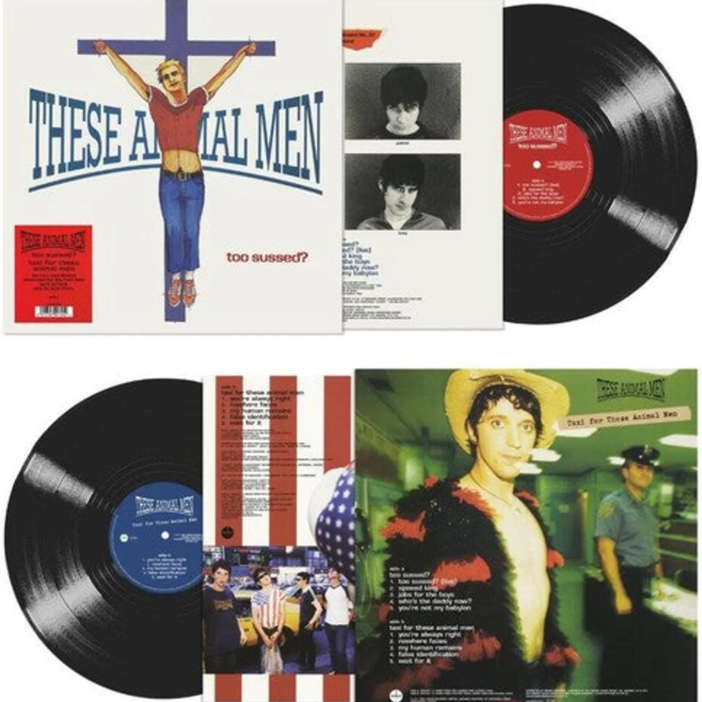 These Animal Men LP Vinyl - Too Sussed / Taxi For These Animal Men (Blk) (Uk)