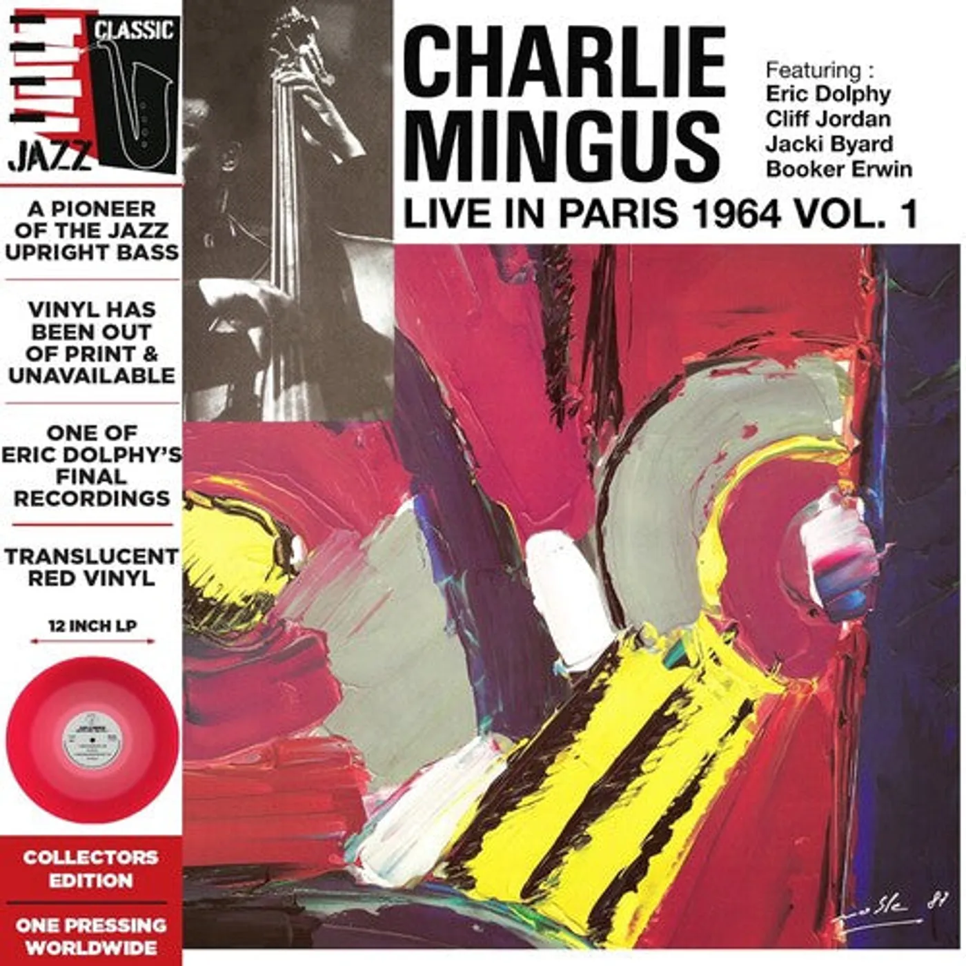 Charlie Mingus LP Vinyl - Live In Paris 1964 Vol. 1 - Translucent Red (Coloured Vinyl)