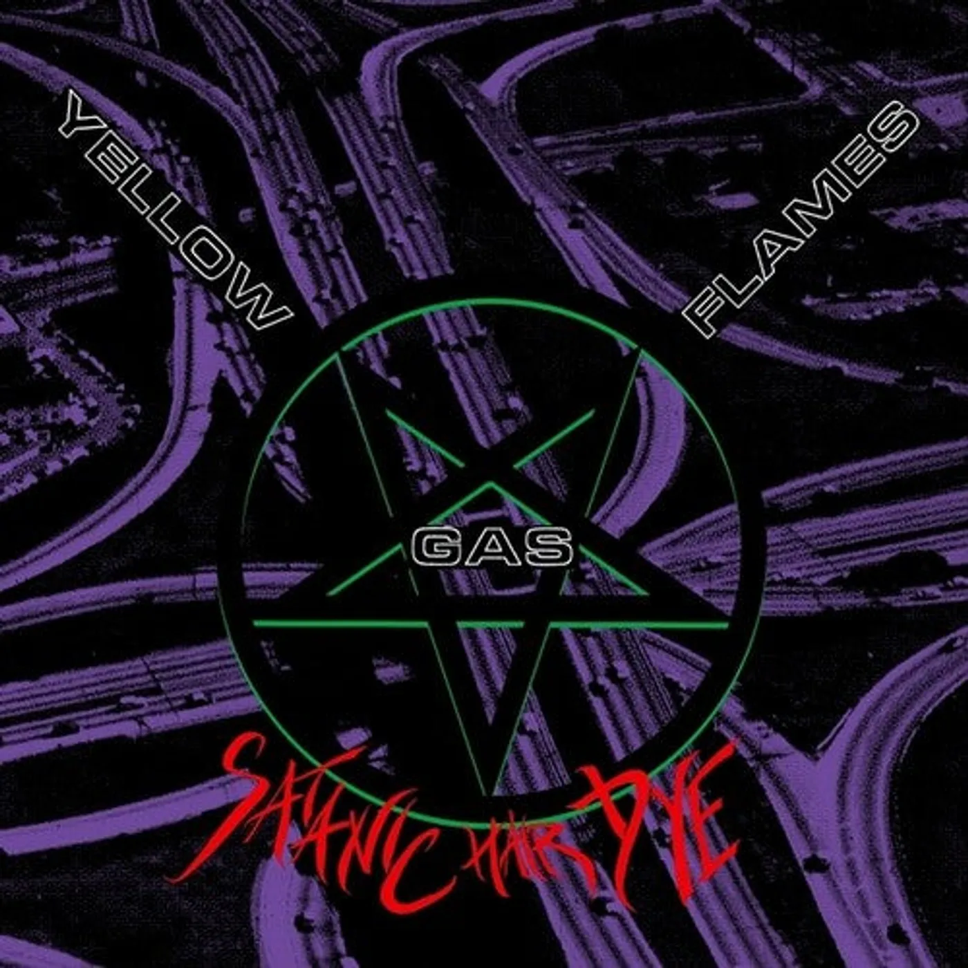 Yellow Gas Flames LP Vinyl - Satanic Hair Dye