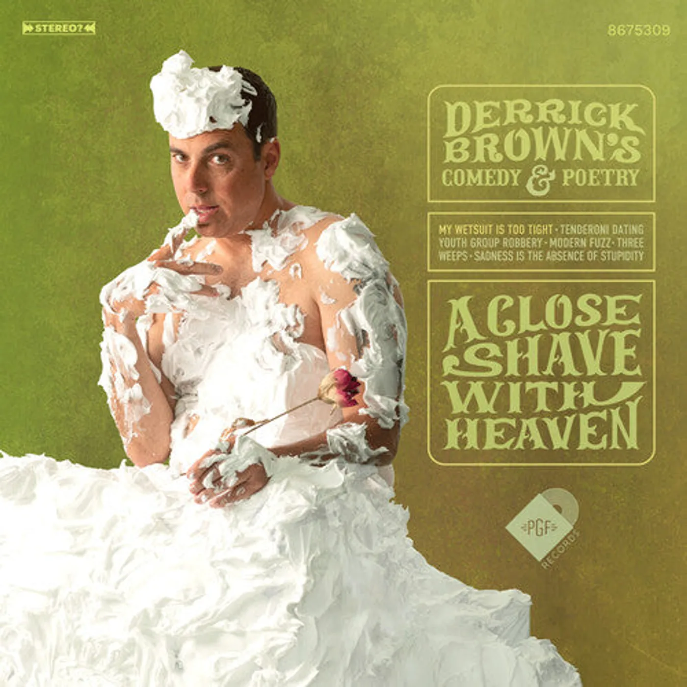 Derrick Brown LP Vinyl - Close Shave With Heaven - Green (Coloured Vinyl) (Grn)