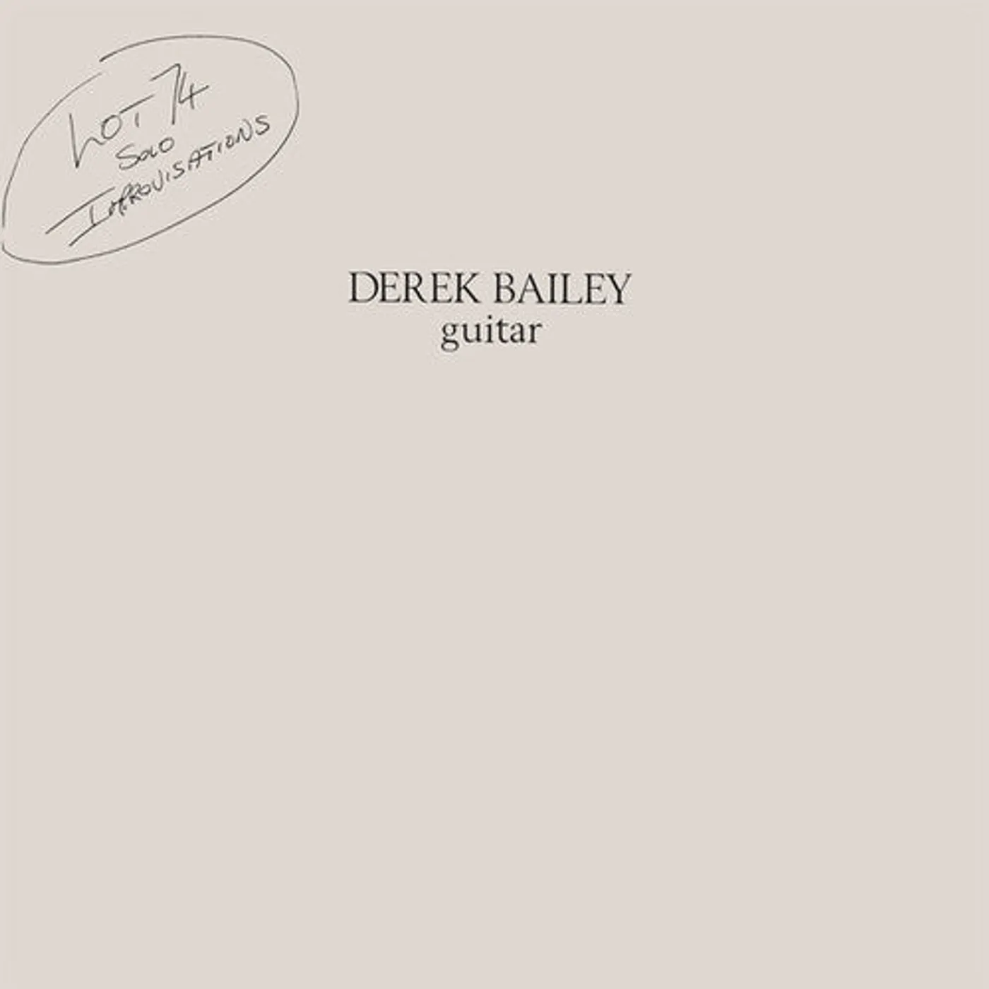 Derek Bailey LP Vinyl - Lot 74