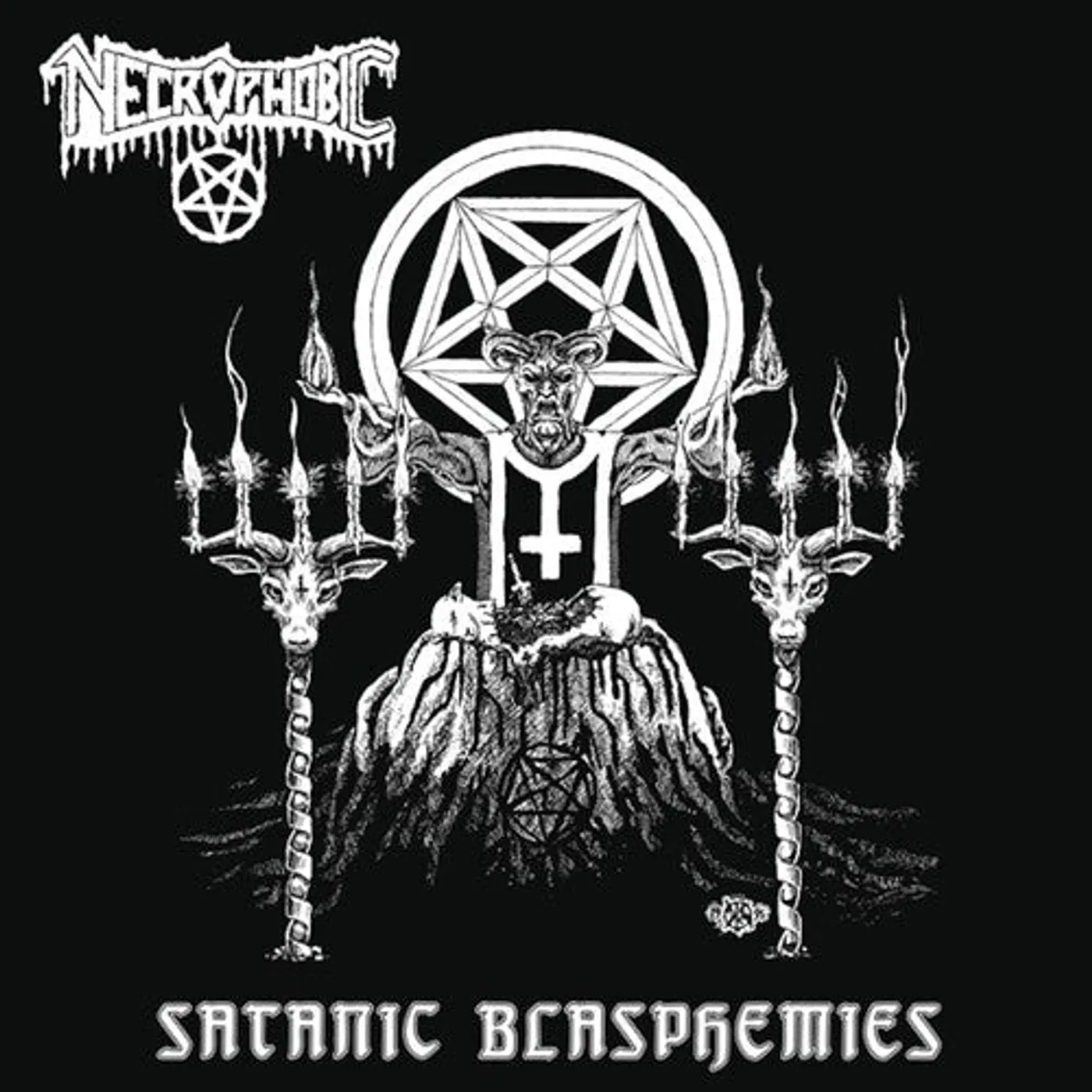Necrophobic LP Vinyl - Satanic Blasphemies (Re-Issue 2022) (Post) (Wb)