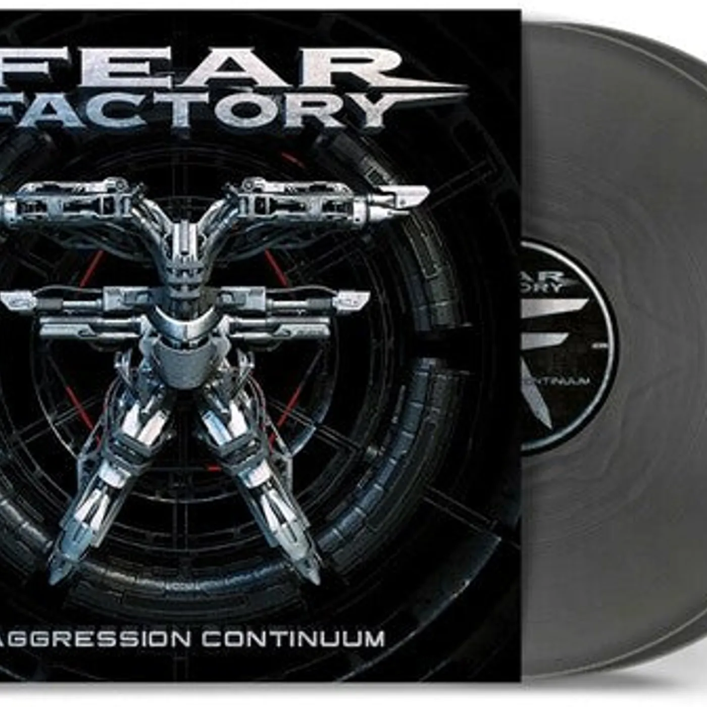 Fear Factory LP Vinyl - Aggression Continuum - Silver (Coloured Vinyl) (Gate Fold) (Slv)