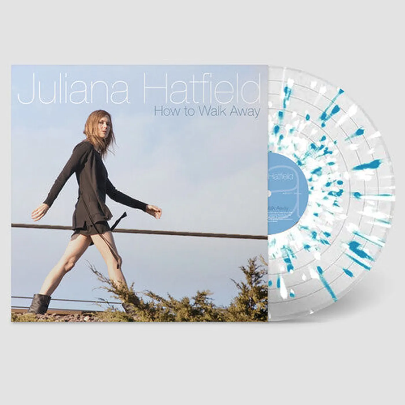 Juliana Hatfield LP Vinyl - How To Walk Away - White & Turquoise On Clear Base