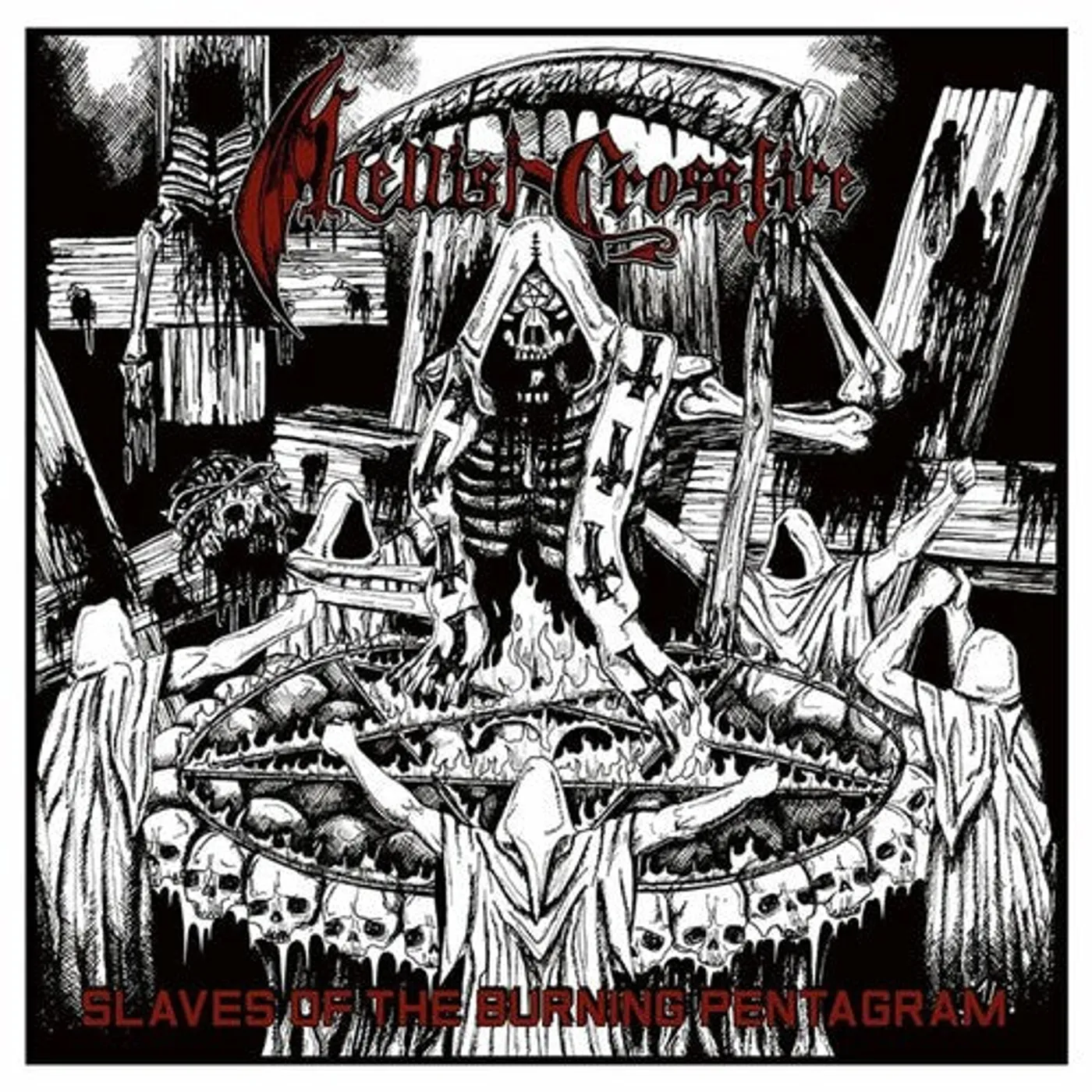 Hellish Crossfire LP Vinyl - Slaves Of The Burning Pentagram