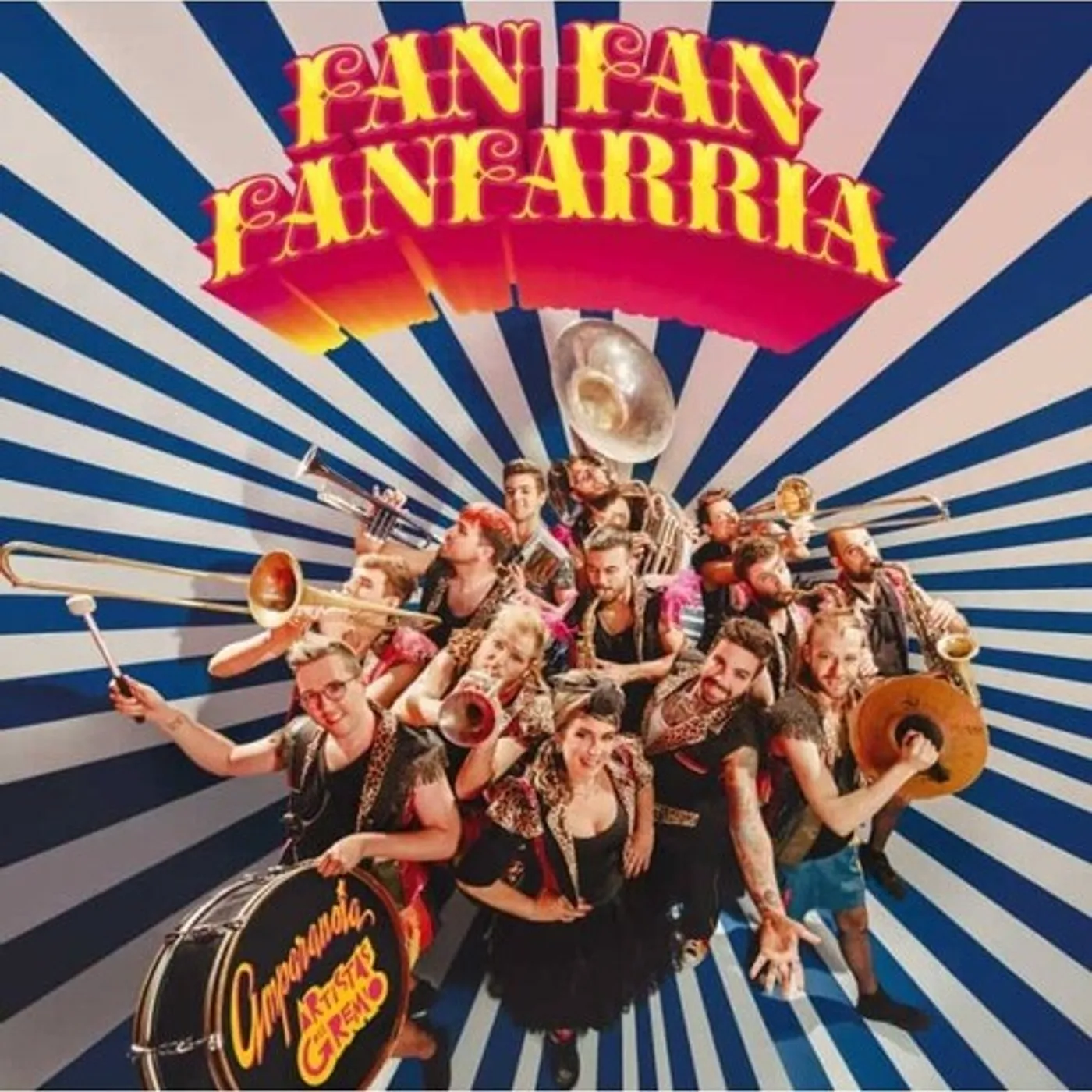 Amparanoia Y Artistas Del Gremio LP Vinyl - Fan Fan Fanfarria (Blue) (Coloured Vinyl) (Spa)