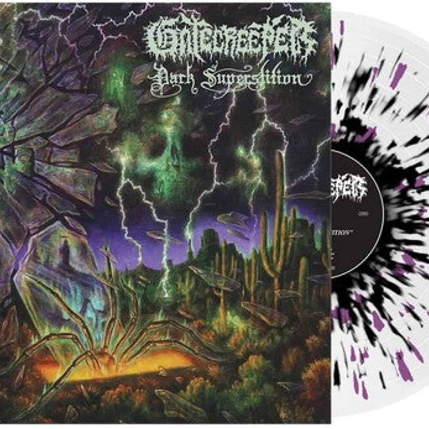 Gatecreeper LP Vinyl - Dark Superstition - Clear Black Purple (Blk)