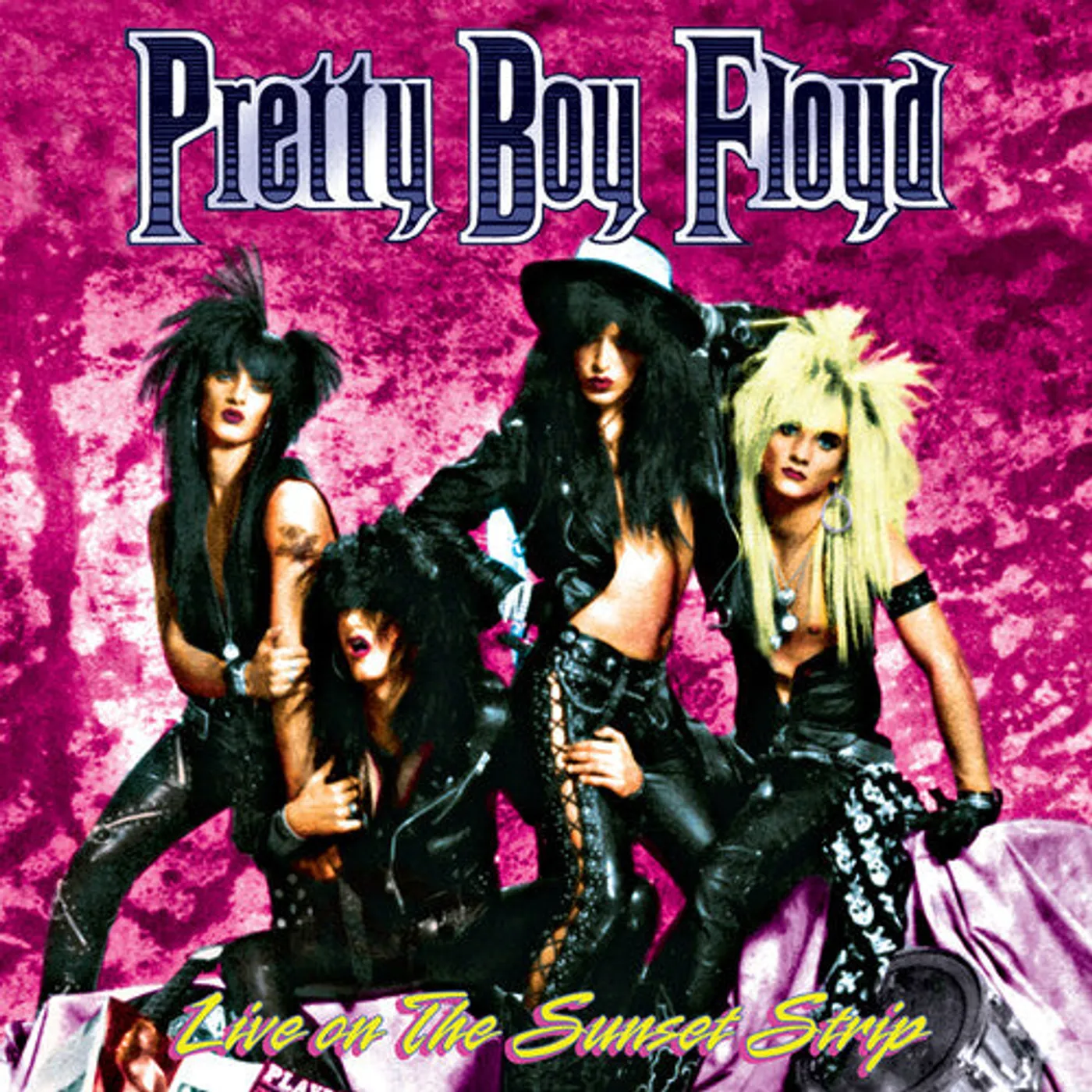 Pretty Boy Floyd LP Vinyl - Live On The Sunset Strip - Pink/Black Splatter