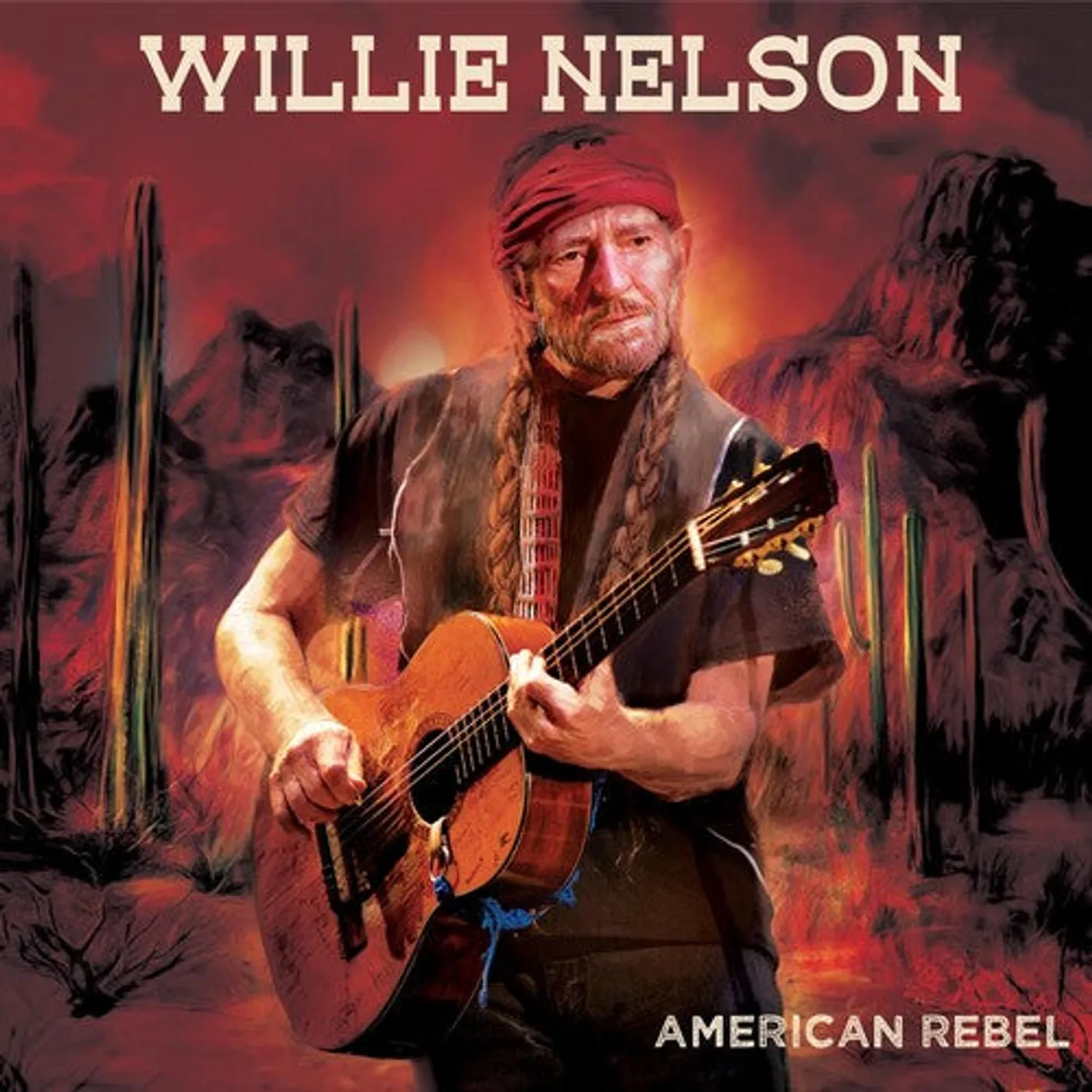 Willie Nelson LP Vinyl - American Rebel - Red Marble (Colv) (Red)