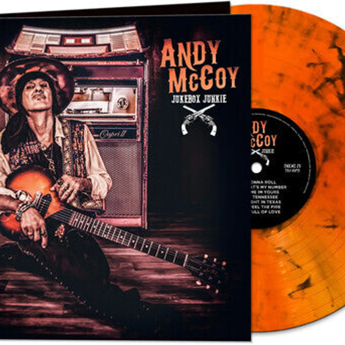 Andy McCoy LP Vinyl - Jukebox Junkie - Orange Marble (Colv) (Org)