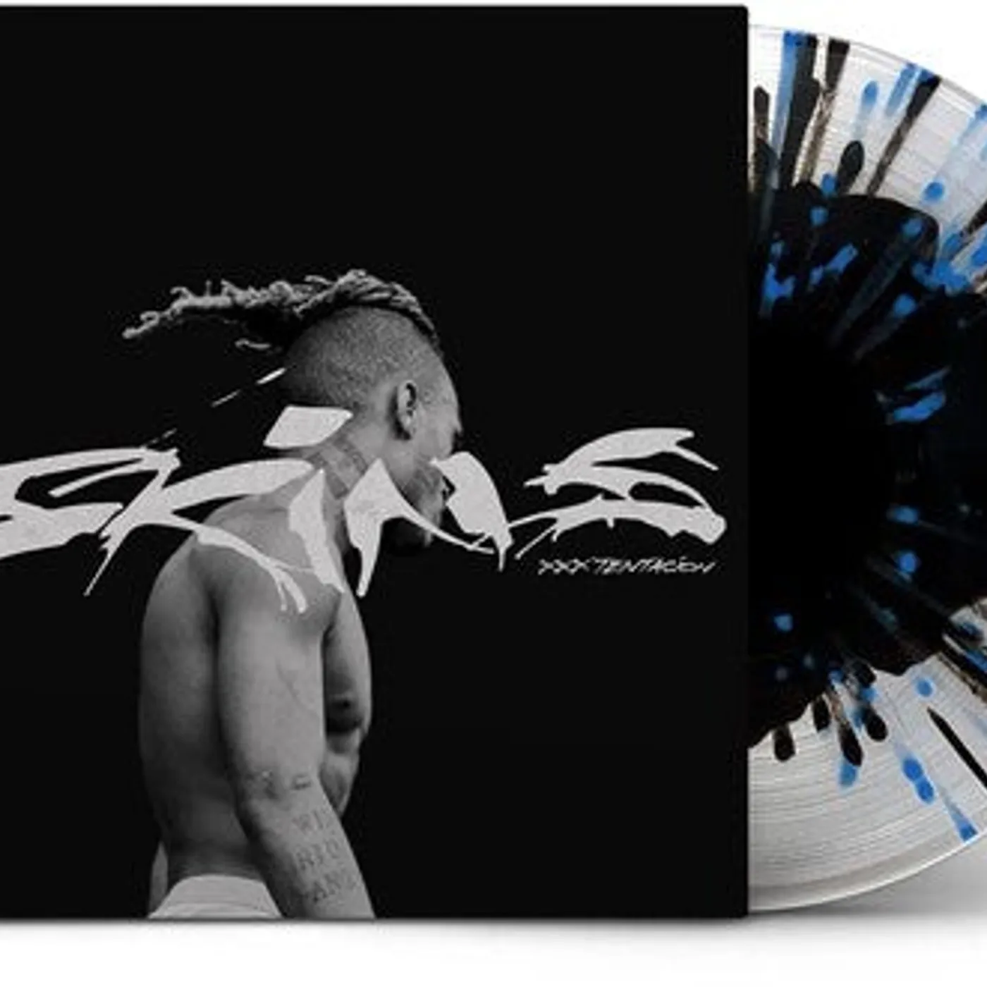 Xxxtentacion LP Vinyl - Skins - Color In Color W/Splatter (Blk) (Blue)