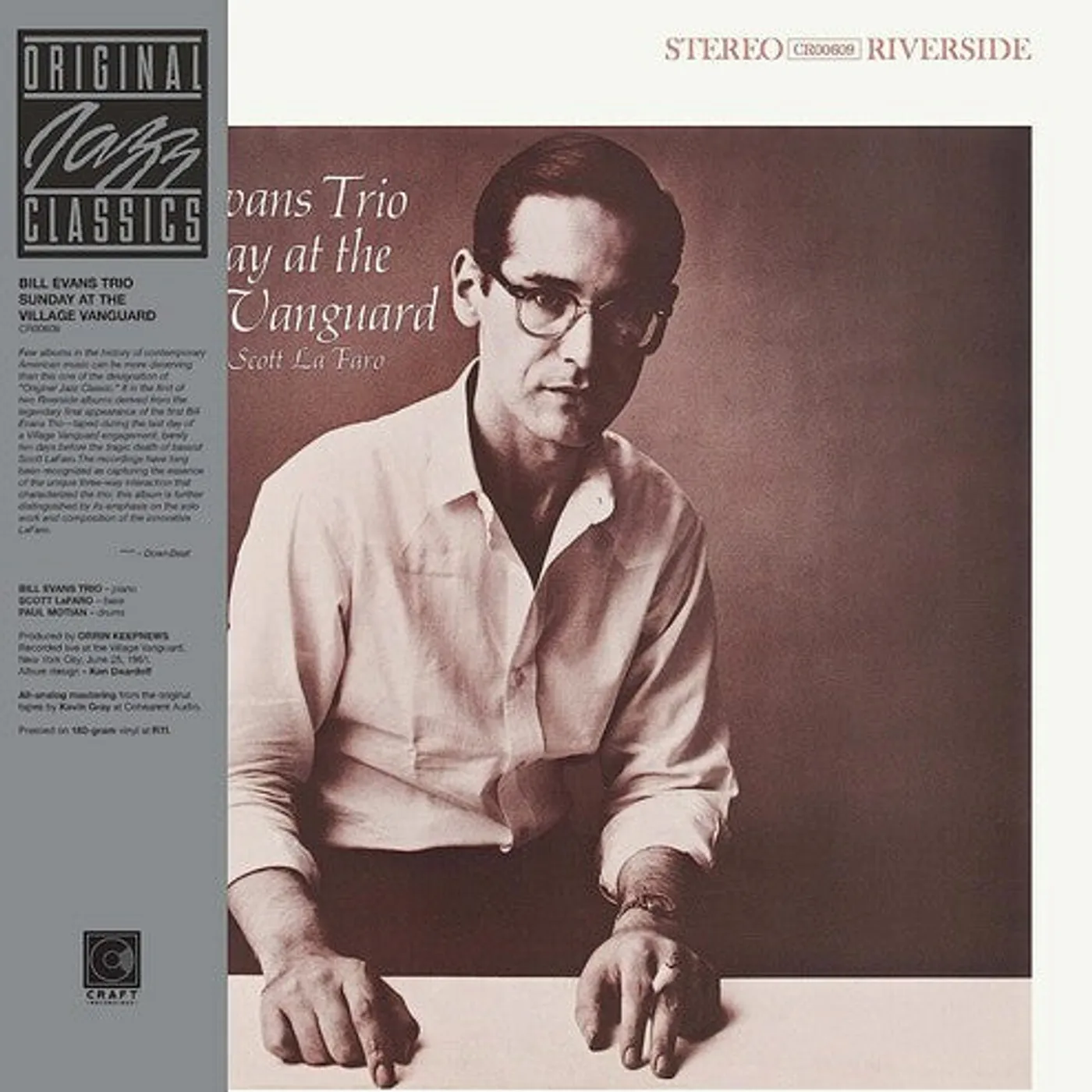 Bill Evans LP Vinyl - Sunday Village Vanguard (Original Jazz Classics)