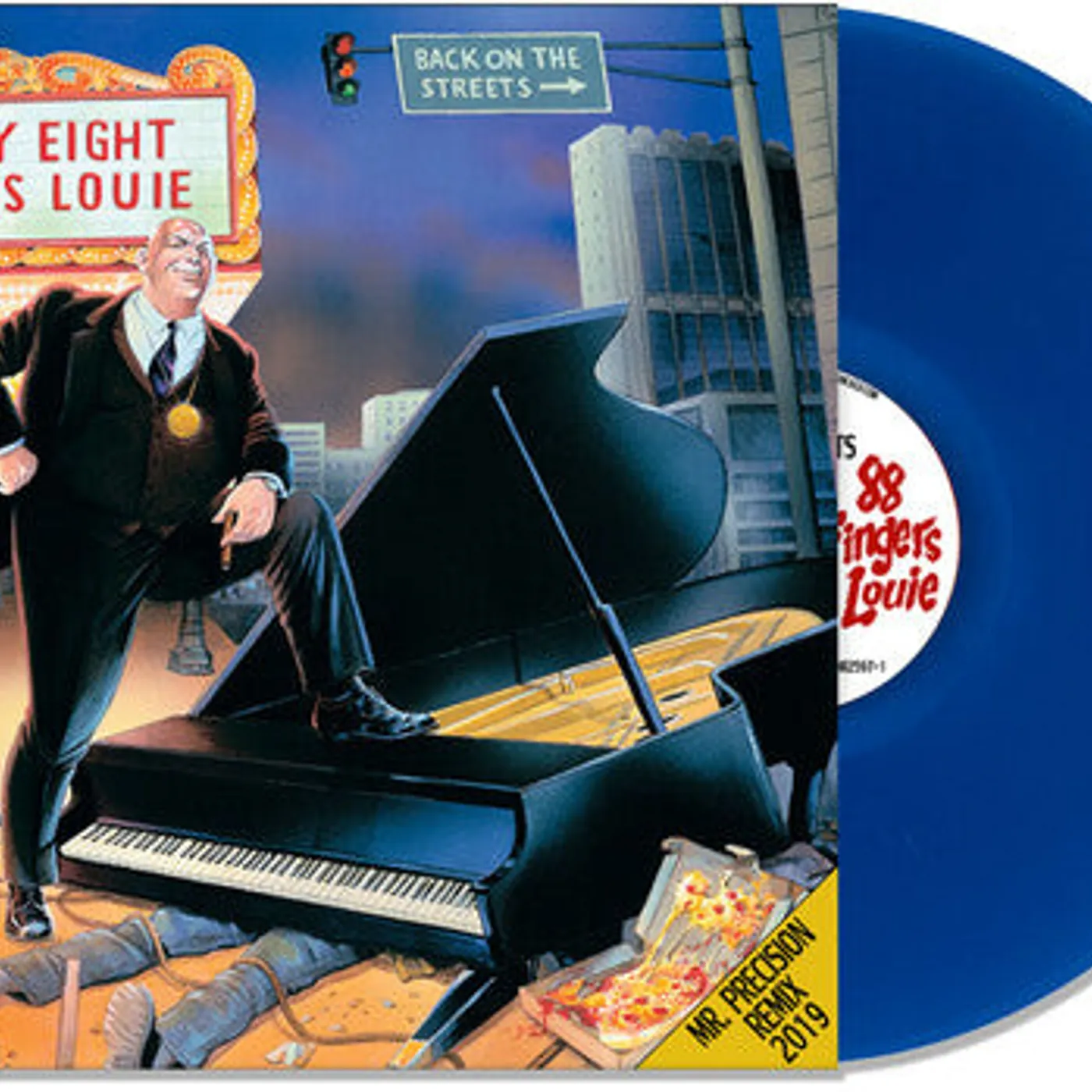 88 Fingers Louie LP Vinyl - Back On The Streets (Remixed & Remastered) (Blue)