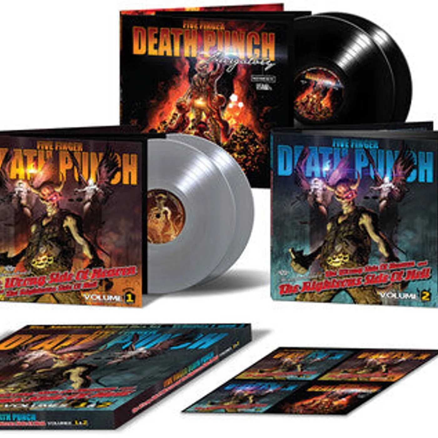 Five Finger Death Punch LP Vinyl - Wrong Side Of Heaven Vol. 1 + 2 Box Set (Box)