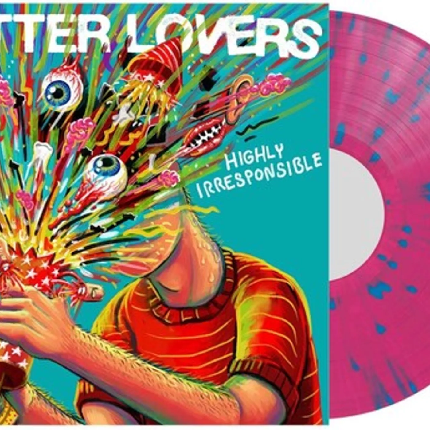Better Lovers LP Vinyl - Highly Irresponsible - Pink & Blue Splatter (Blue)