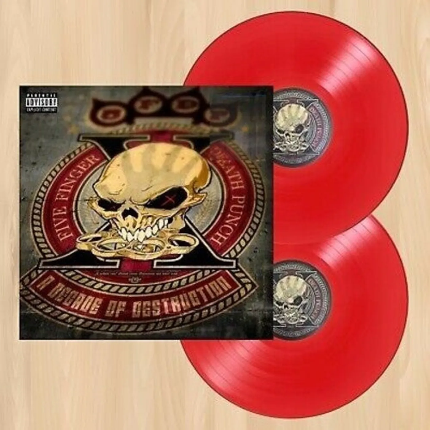 Five Finger Death Punch LP Vinyl - A Decade Of Destruction - Crimson Red (Colv) (Ltd)