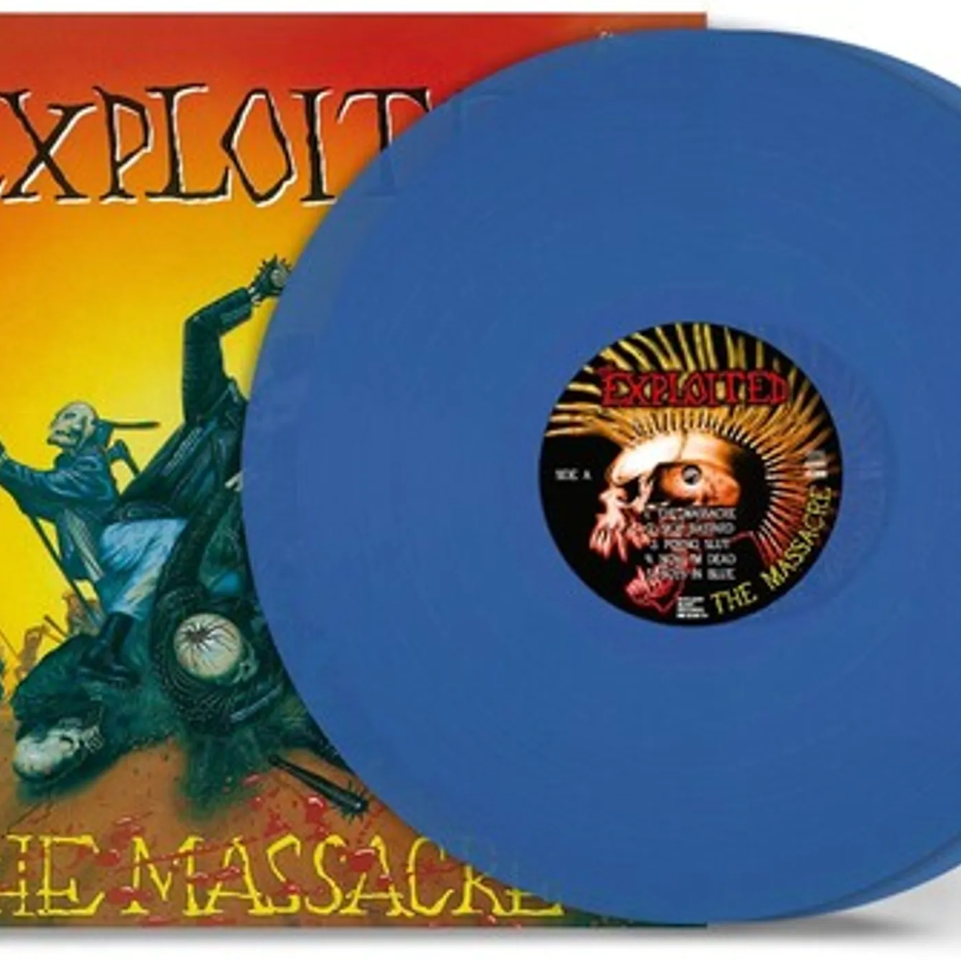 The Exploited LP Vinyl - Massacre (Special Edition) - Trans Blue (Blue)