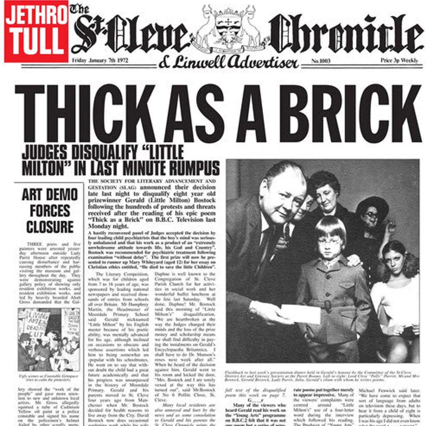 Jethro Tull LP Vinyl - Thick As A Brick (Ogv)