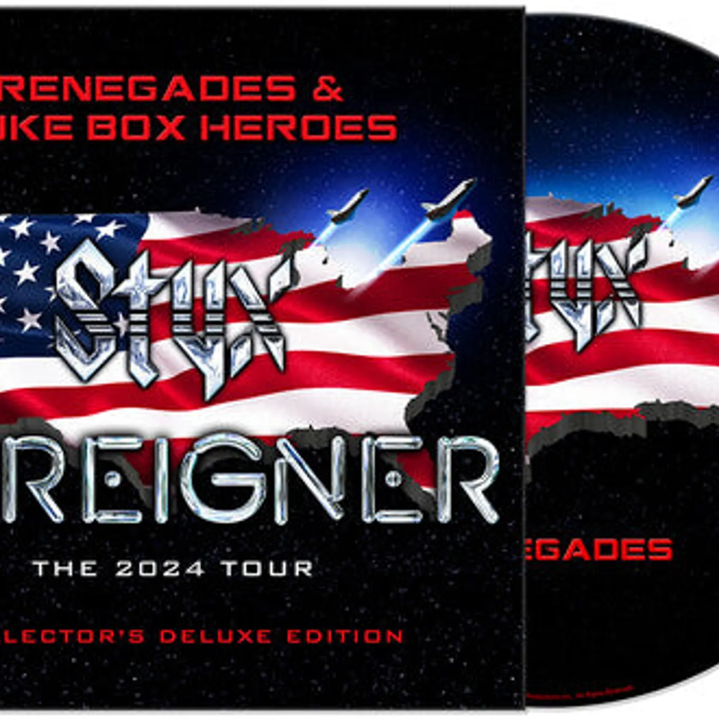 Styx & Foreigner LP Vinyl - Renegades & Juke Box Heroes (Dlx) (Pict)