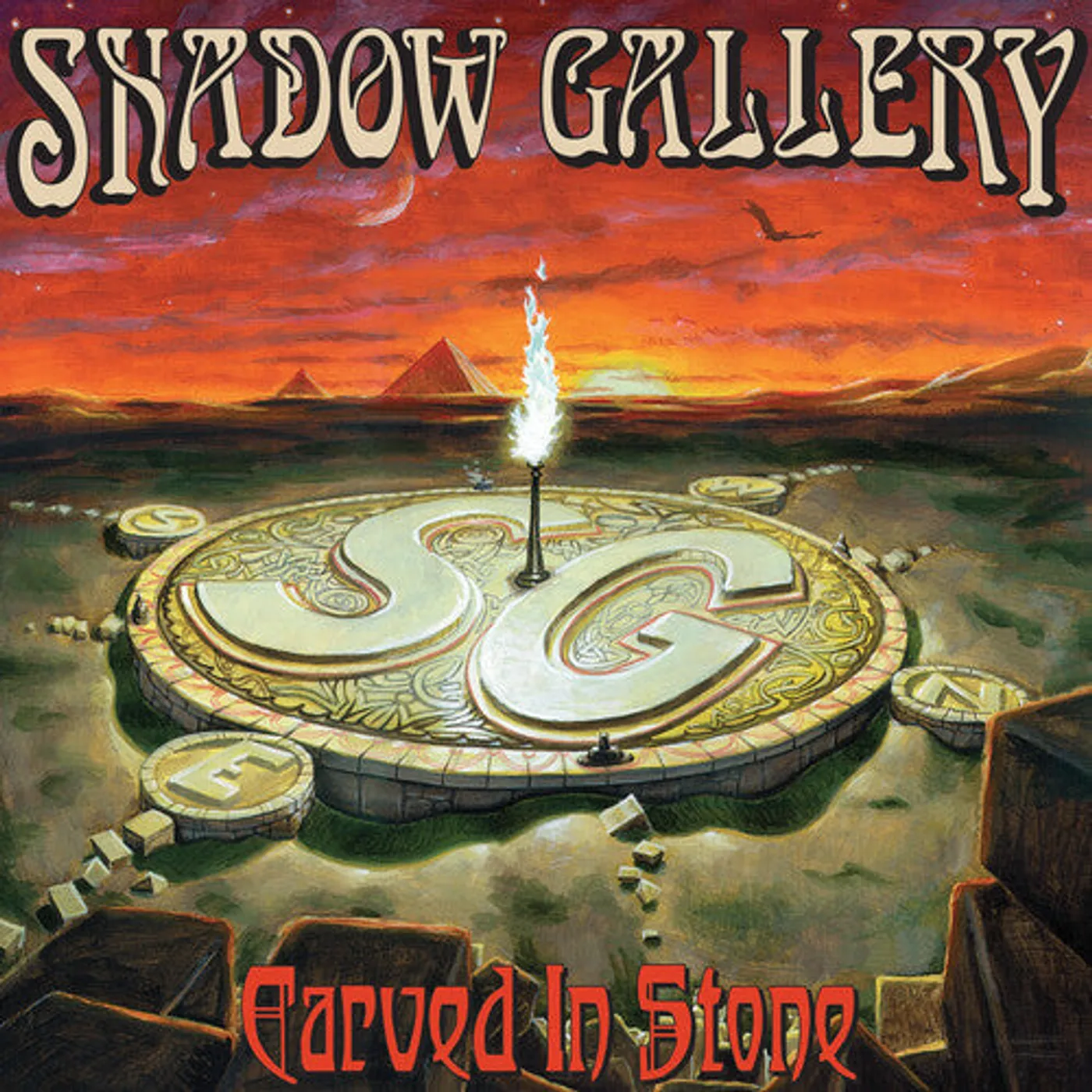 Shadow Gallery LP Vinyl - Carved In Stone - Red/Black Splatter (Blk) (Colv)