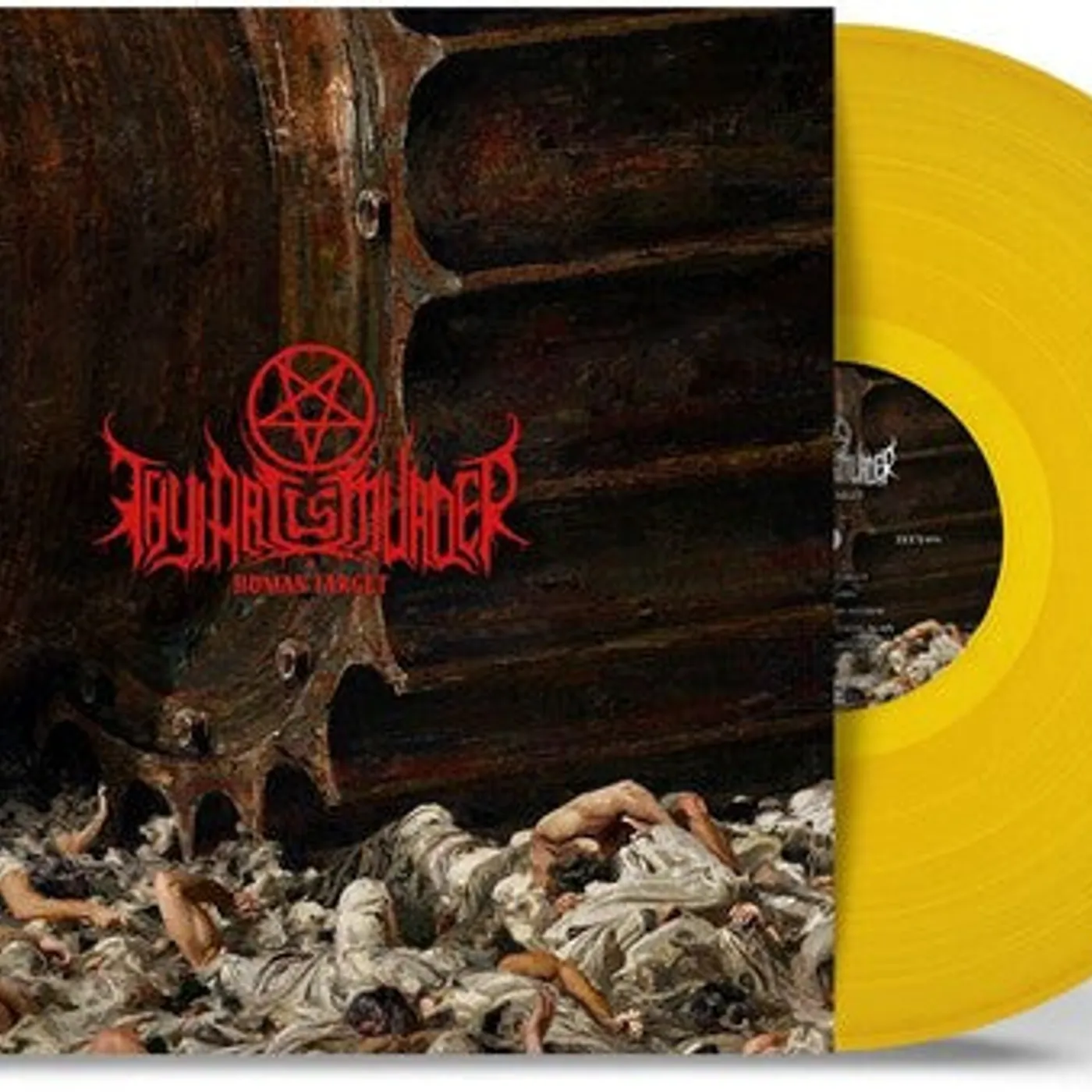 Thy Art Is Murder LP Vinyl - Human Target - Yellow (Colv) (Gate) (Ylw)