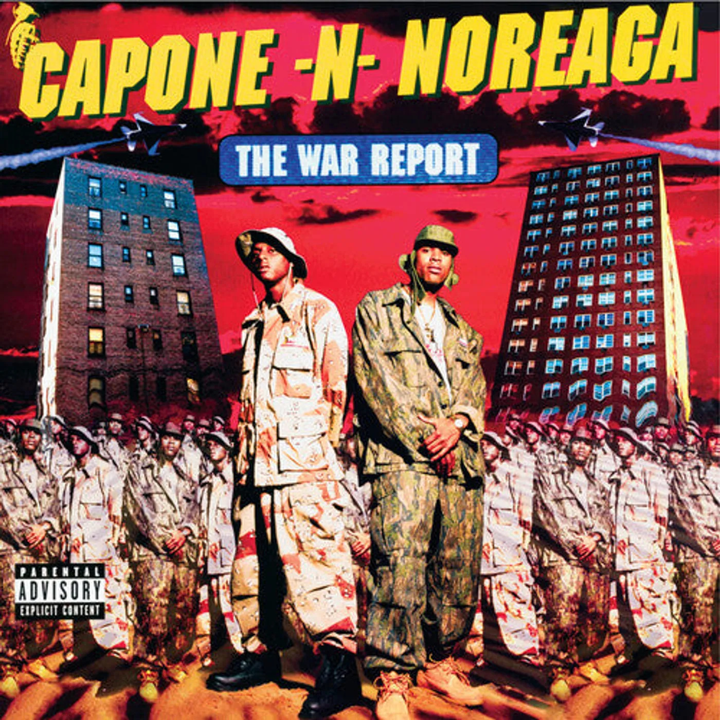 Capone-N-Noreaga LP Vinyl - War Report - Clear Vinyl With Red & Blue Splatter