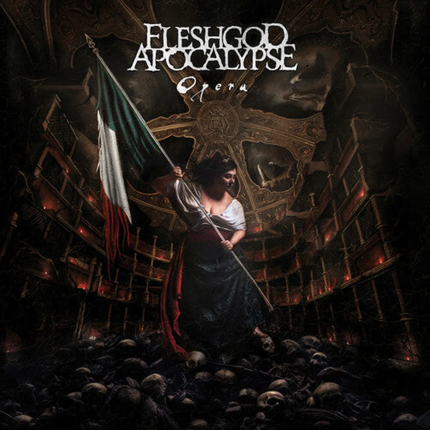 Fleshgod Apocalypse LP Vinyl - Opera - Copper Black Marble (Colv)