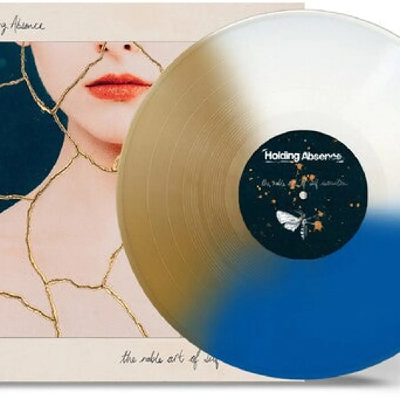 Holding Absence LP Vinyl - Noble Art Of Self Destruction - White/Gold/Blue