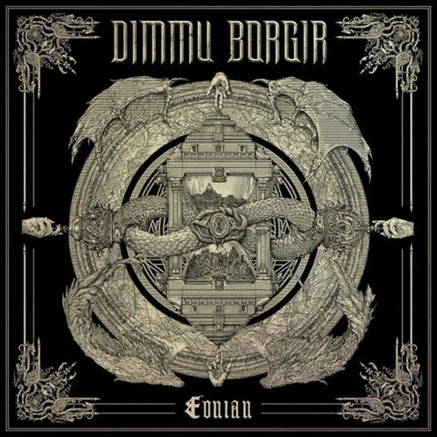 Dimmu Borgir LP Vinyl - Eonian - Bone & Black Swirl