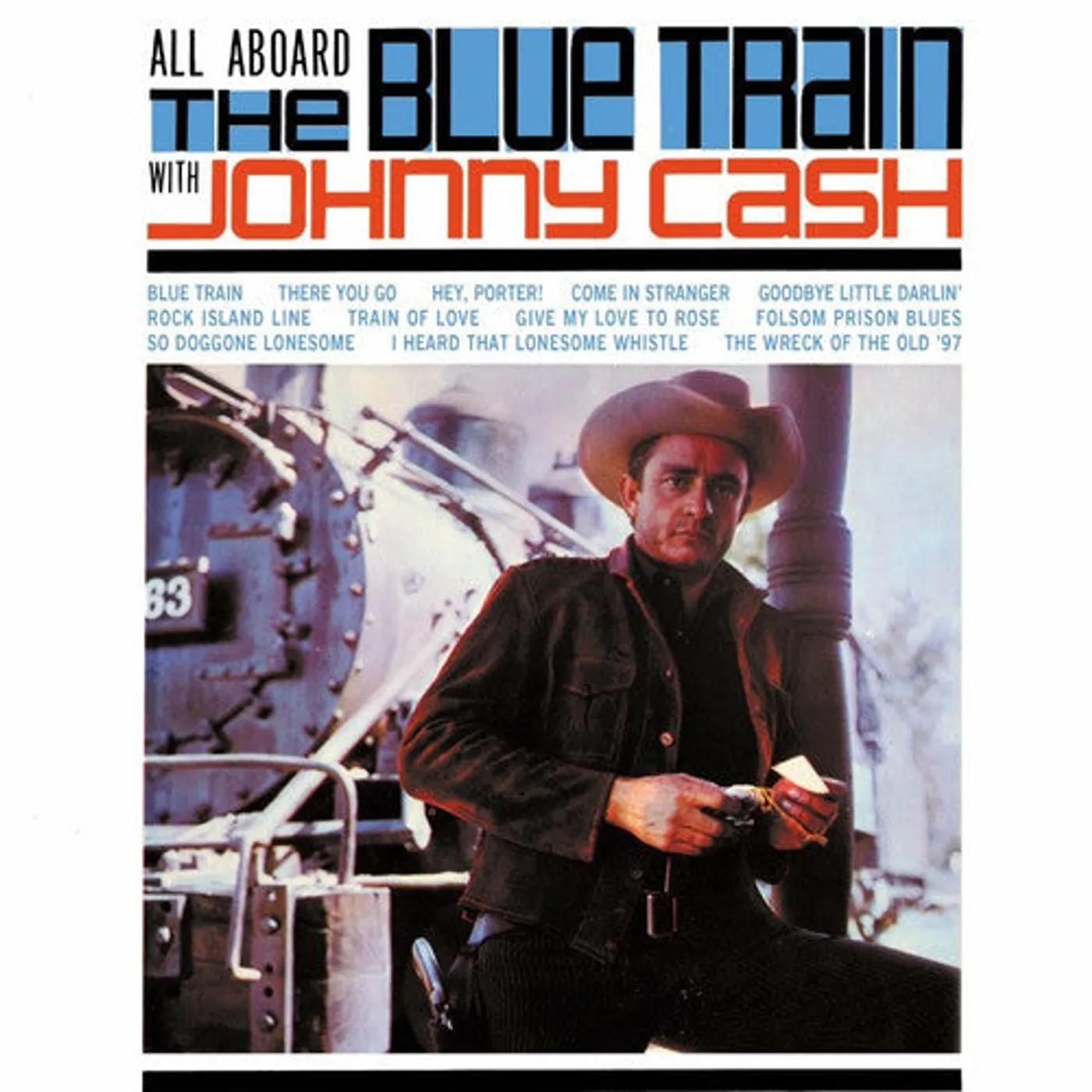 Johnny Cash LP Vinyl - All Aboard The Blue Train With Johnny Cash
