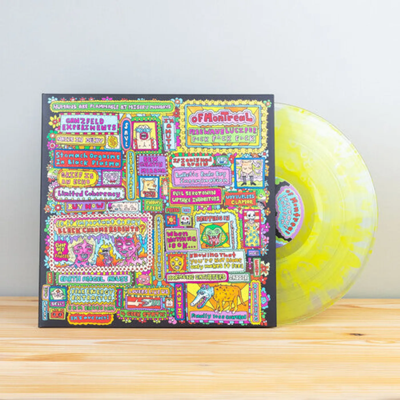 Of Montreal LP Vinyl - Freewave Lucifer F-Ck F-Ck F-Ck - Cloudy Yellow