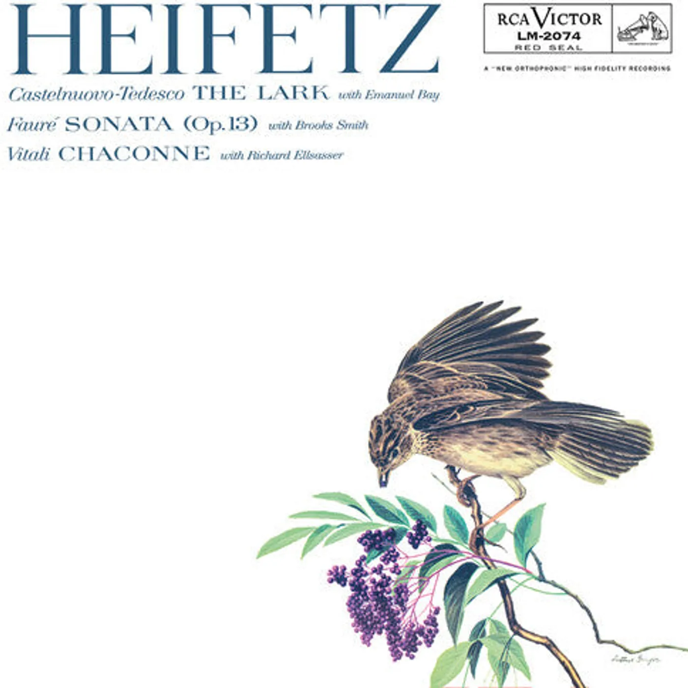 Jascha Heifetz LP Vinyl - Lark (Ogv)