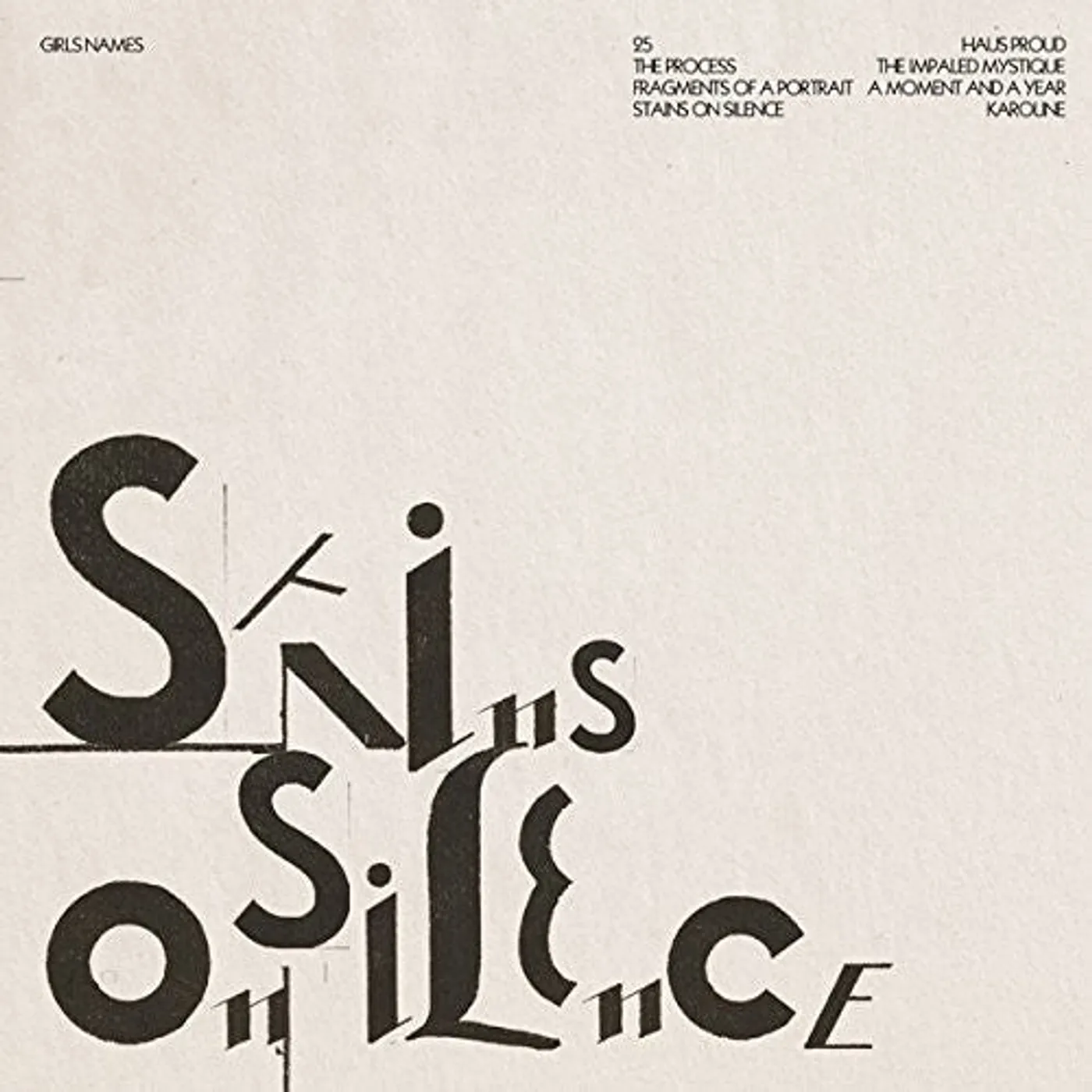 Girls Names LP Vinyl - Stains On Silence