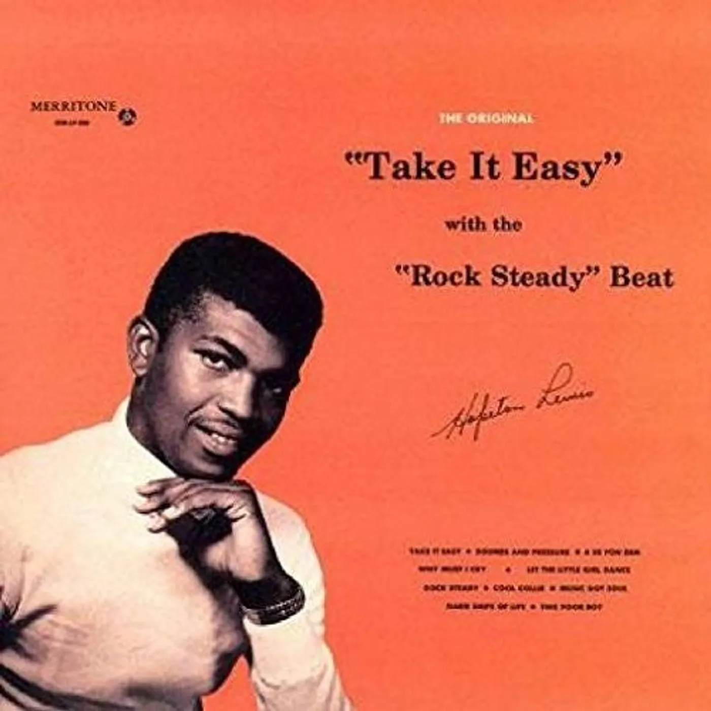 Hopeton Lewis LP Vinyl - Take It Easy With The Rock Steady Beat