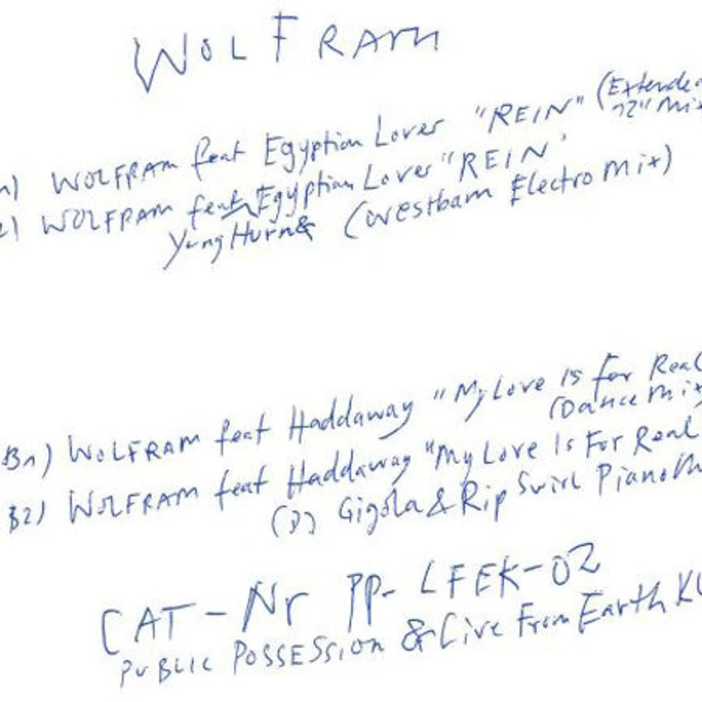 Wolfram LP Vinyl - Remix (Ep)