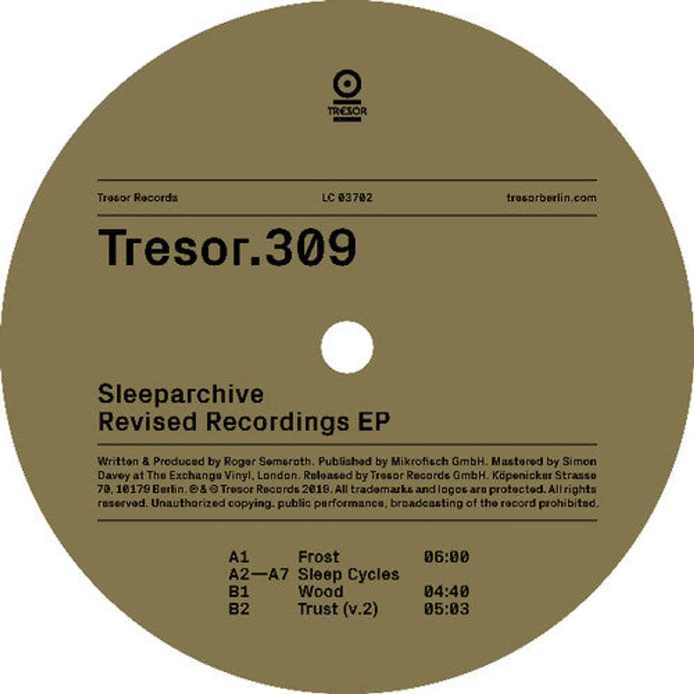 Sleeparchive LP Vinyl - Revised Recordings (Ep)