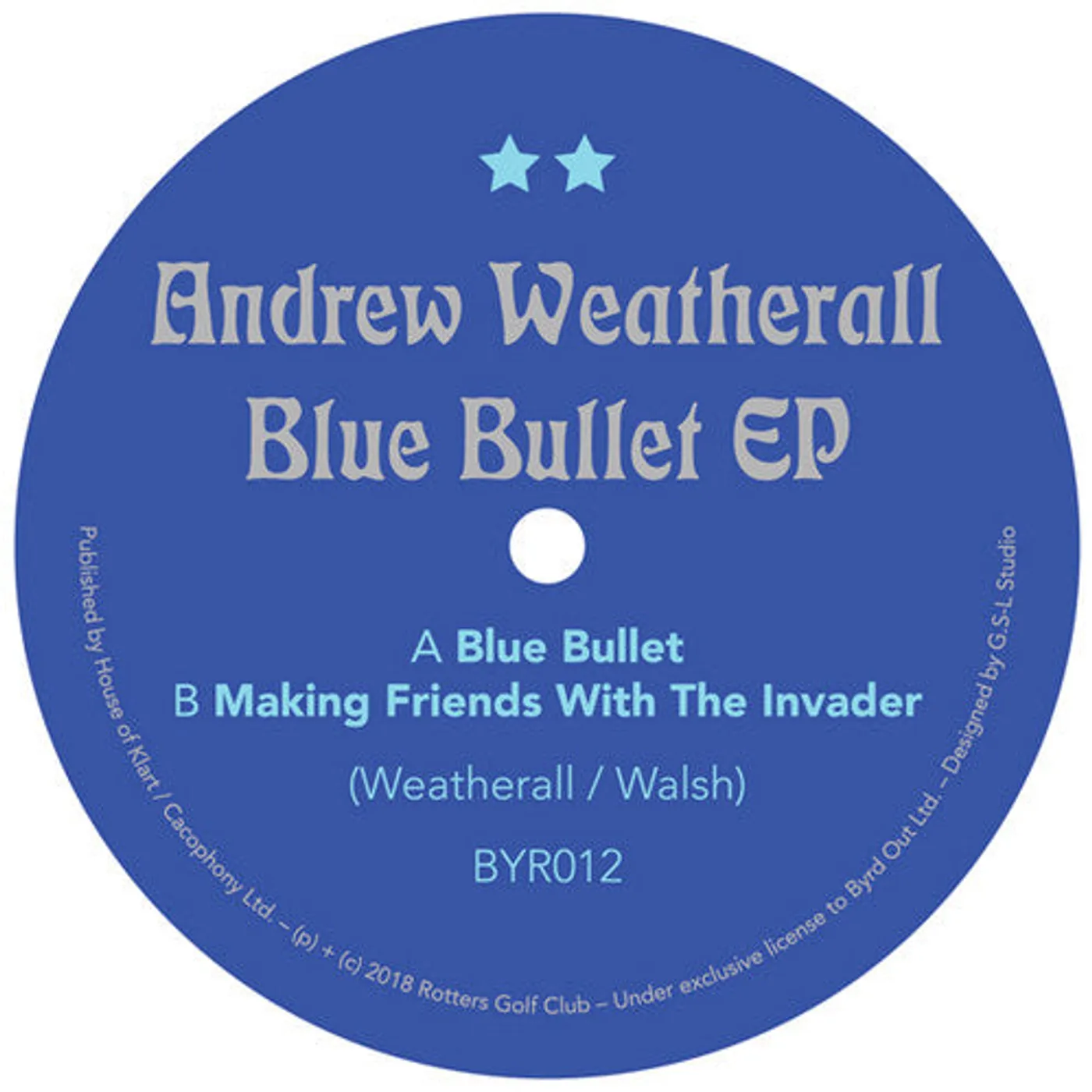 Andrew Weatherall LP Vinyl - Blue Bullet (Ep)