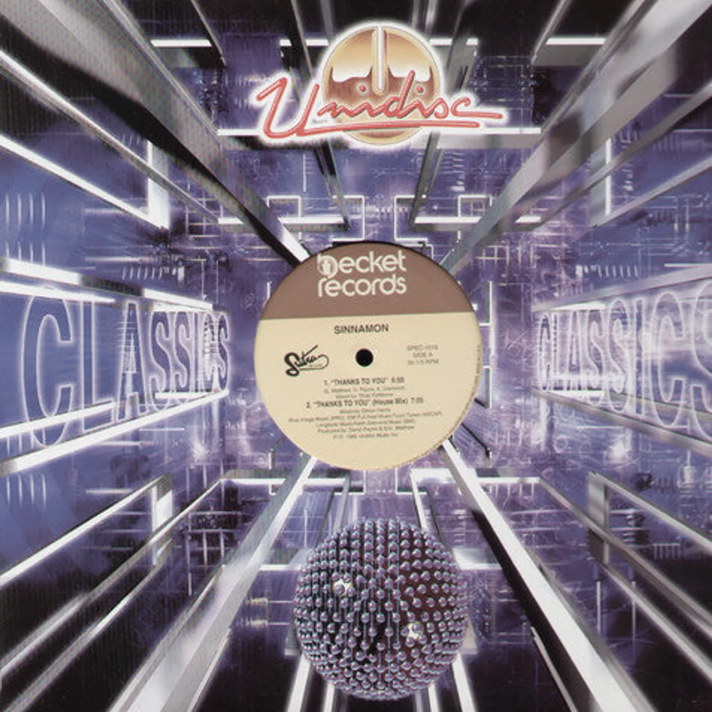 Sinnamon LP Vinyl - Thanks To You (Can)