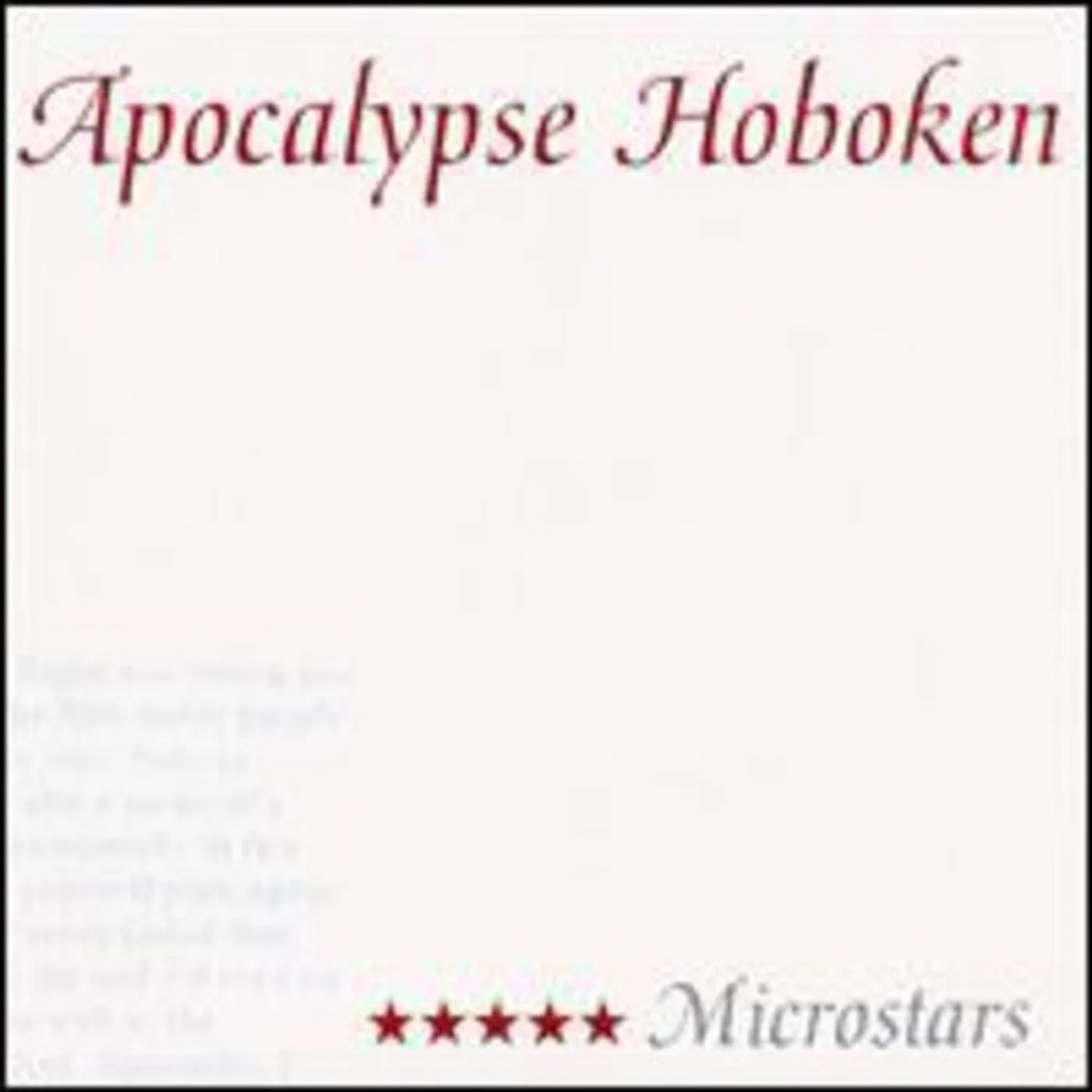Apocalypse Hoboken LP Vinyl - Microstars