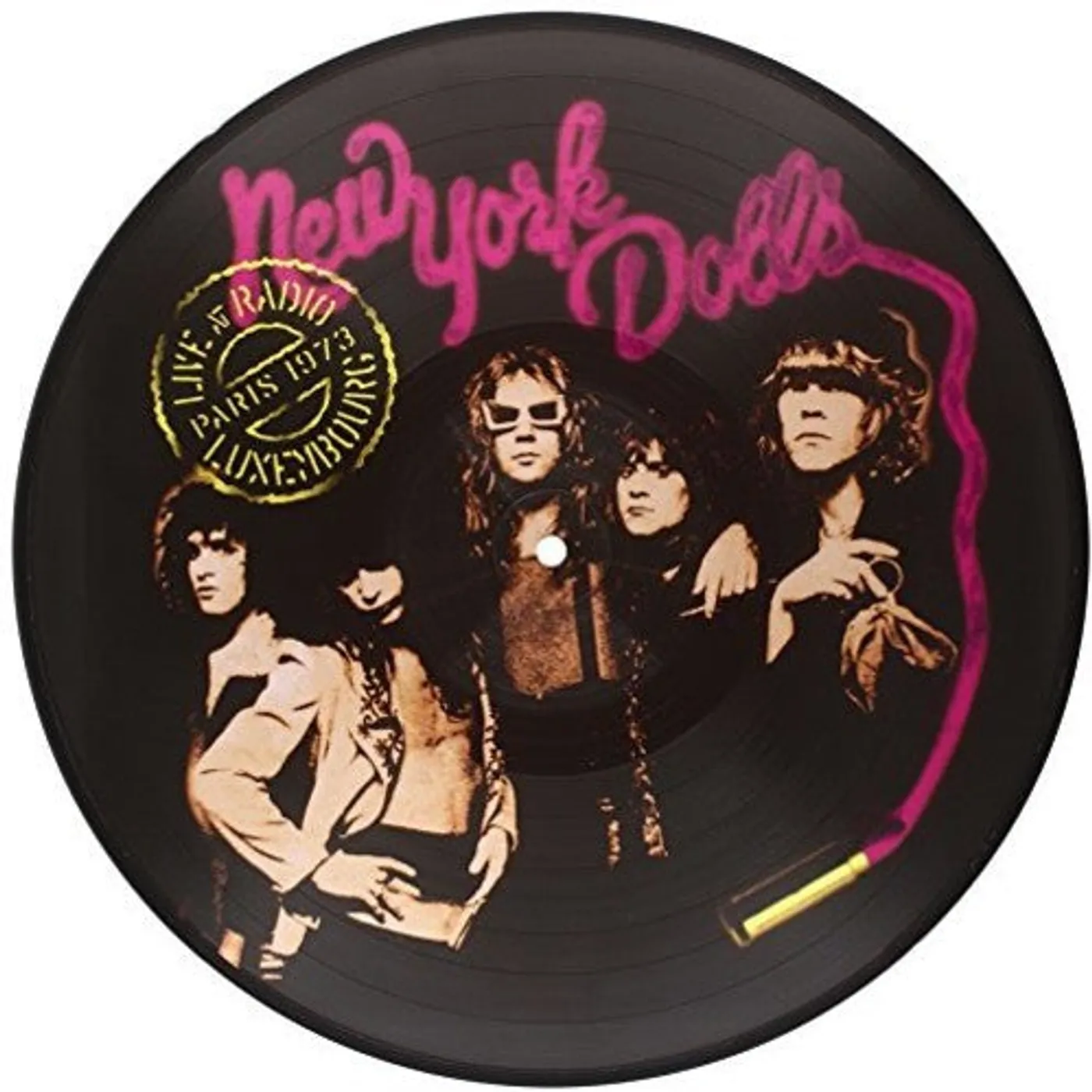 New York Dolls LP Vinyl - Live At Radio Luxembourg Paris 1973 (Pict)