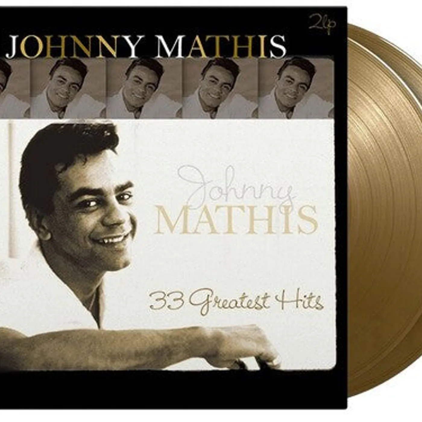 Johnny Mathis LP Vinyl - 33 Greatest Hits - 180Gm Gold Vinyl (Coloured Vinyl) (Gol)